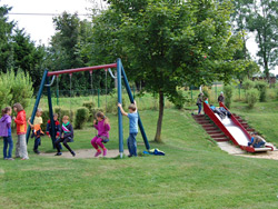 Swings and slide