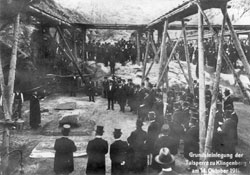 Grundsteinlegung am 14. Oktober 1911
